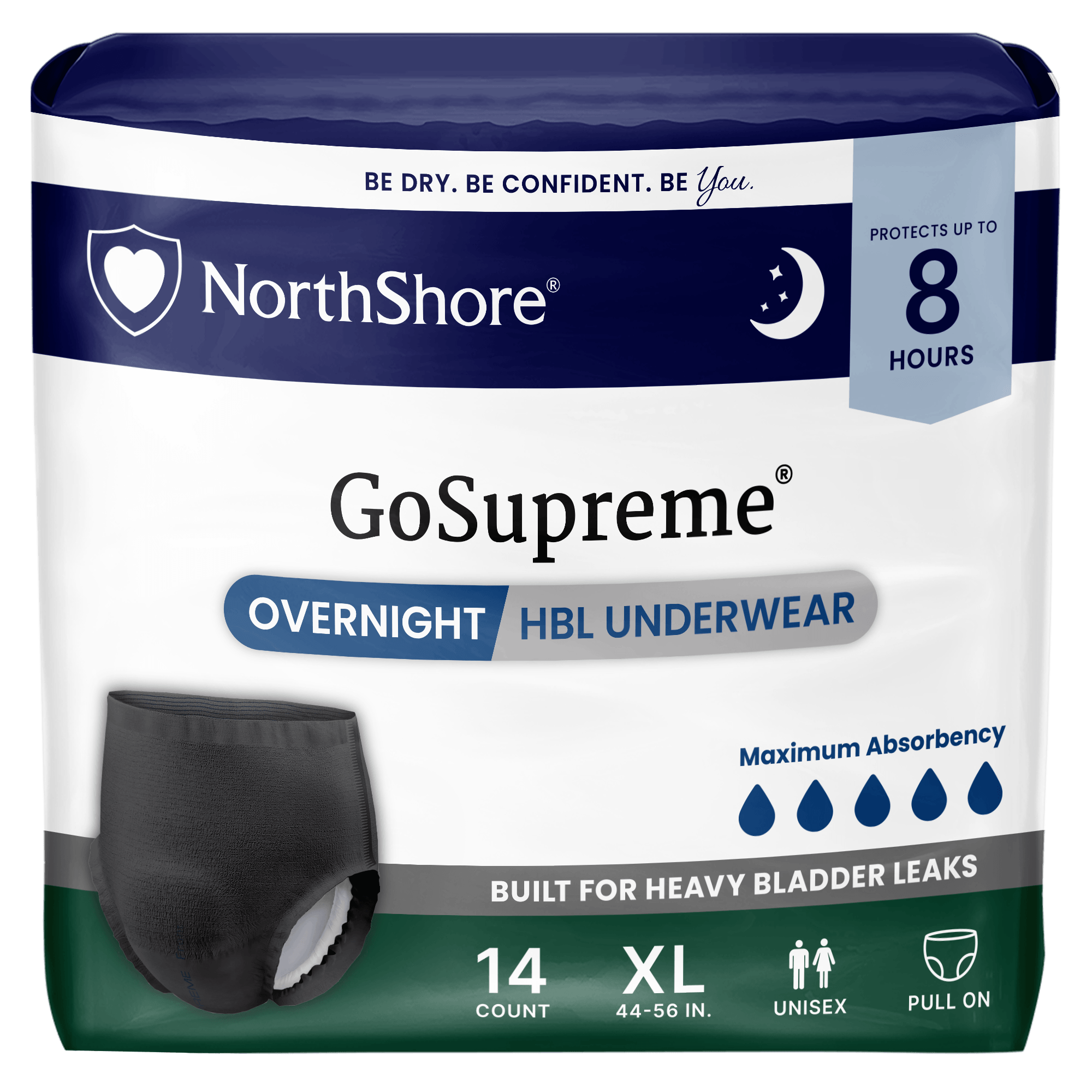 NorthShore GoSupreme 8-Hour Overnight HBL Incontinence Underwear