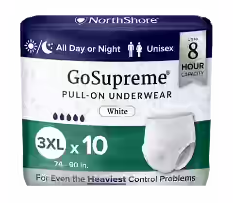 NorthShore GoSupreme Overnight 8-Hour Pull-Up Incontinence Underwear