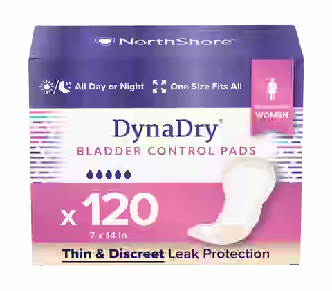 NorthShore DynaDry Bladder Control Incontinence Pads for Women