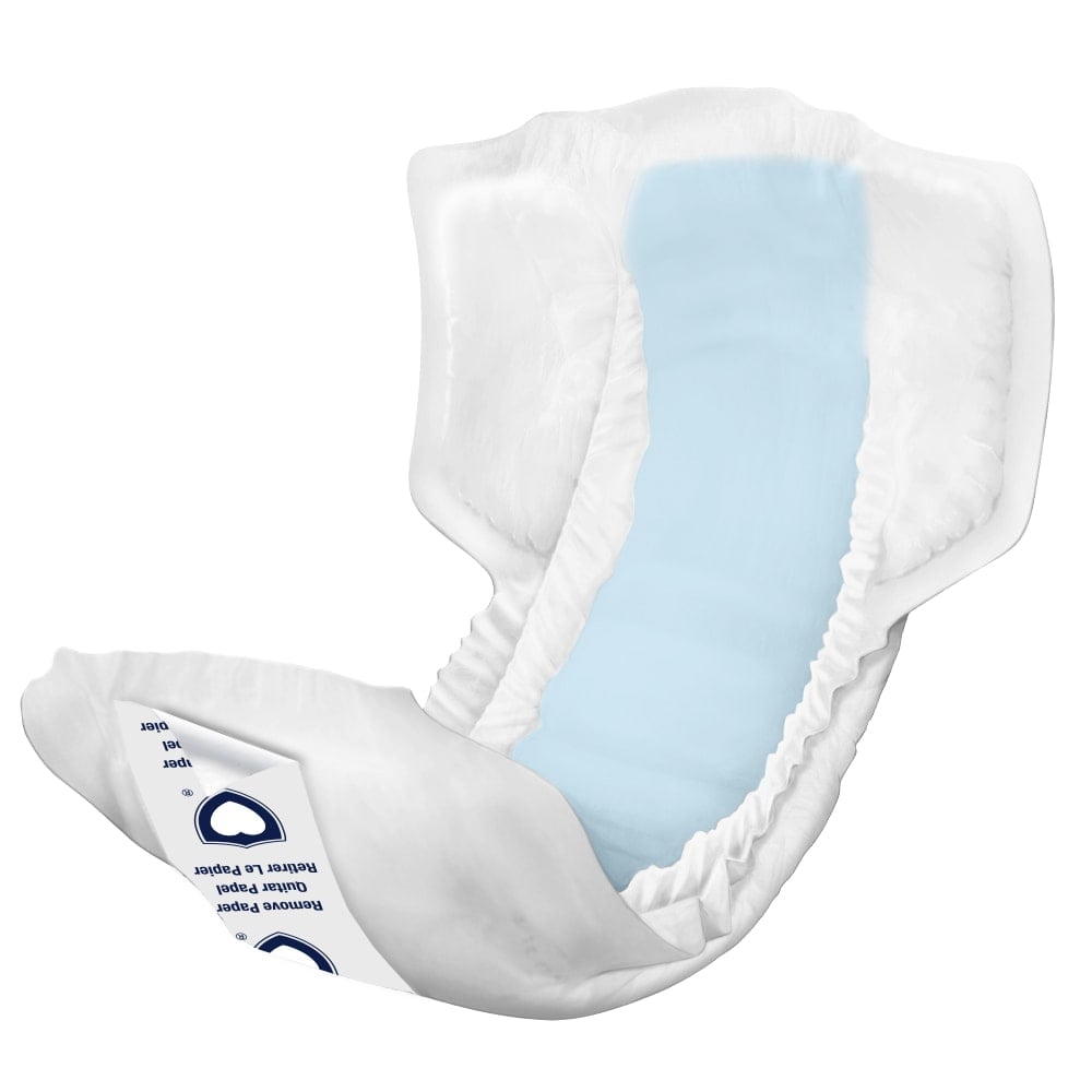 DynaDry Supreme incontinence liner with contoured design and super absorbent core for added protection inside regular underwear