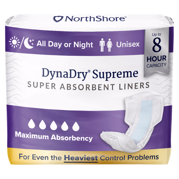 NorthShore DynaDry Supreme Heavy Incontinence Liners, Unisex