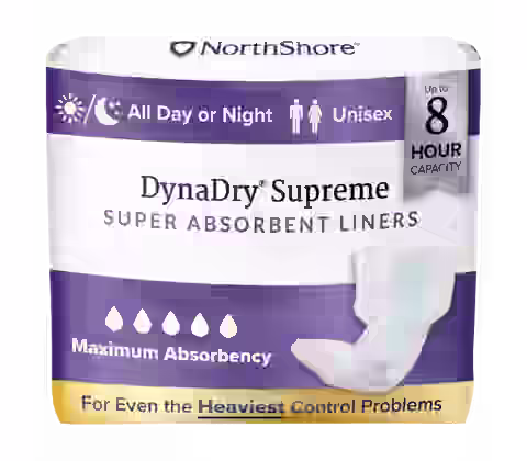 NorthShore DynaDry Supreme Heavy Incontinence Liners, Unisex