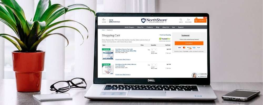 Laptop with NorthShore Website