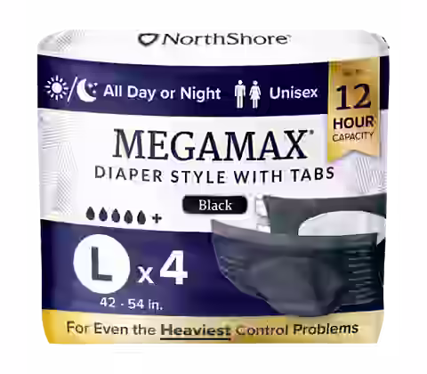 NorthShore MegaMax 12-Hour Overnight Diaper Style Briefs