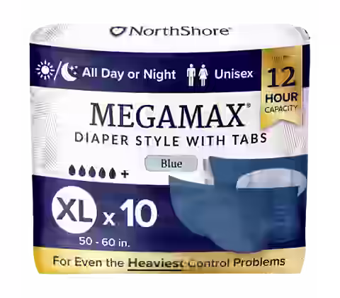 NorthShore MegaMax 12-Hour Overnight Diaper Style Briefs