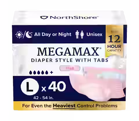 NorthShore MegaMax 12-Hour Overnight Diaper Style Briefs