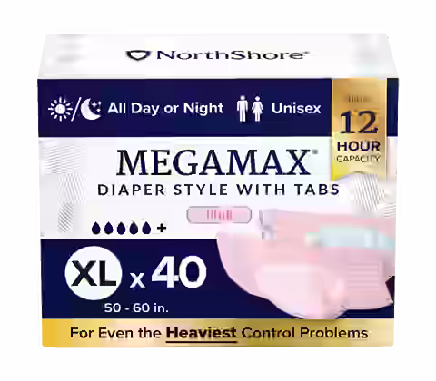 NorthShore MegaMax 12-Hour Overnight Diaper Style Briefs