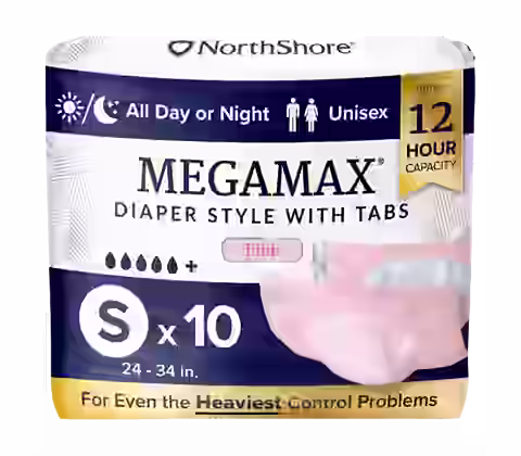 NorthShore MegaMax 12-Hour Overnight Diaper Style Briefs