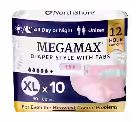 NorthShore MegaMax 12-Hour Overnight Diaper Style Briefs