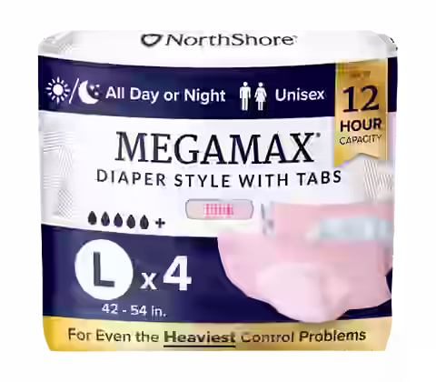 NorthShore MegaMax 12-Hour Overnight Diaper Style Briefs