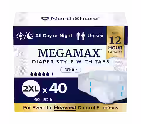 NorthShore MegaMax 12-Hour Overnight Diaper Style Briefs