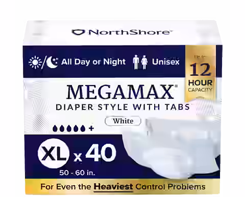 NorthShore MegaMax 12-Hour Overnight Diaper Style Briefs