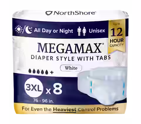 NorthShore MegaMax 12-Hour Overnight Diaper Style Briefs