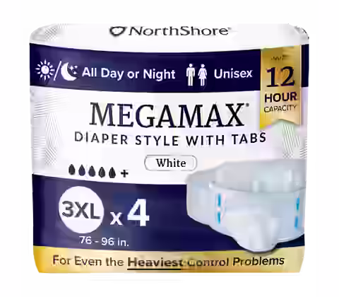 NorthShore MegaMax 12-Hour Overnight Diaper Style Briefs