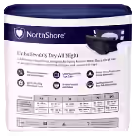 NorthShore MegaMax 12-Hour Overnight HBL Adult Diapers with Tabs