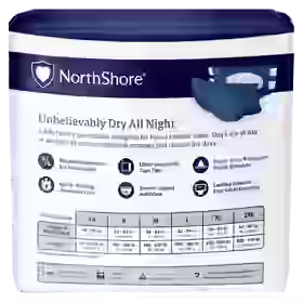 NorthShore MegaMax 12-Hour Overnight HBL Adult Diapers with Tabs