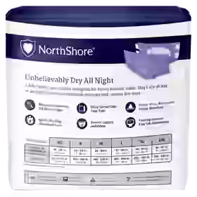 NorthShore MegaMax 12-Hour Overnight HBL Adult Diapers with Tabs