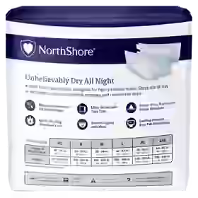 NorthShore MegaMax 12-Hour Overnight HBL Adult Diapers with Tabs