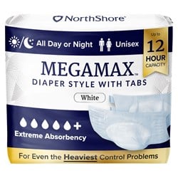 NorthShore MegaMax Overnight Diaper Style Briefs with Tabs