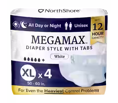 NorthShore MegaMax 12-Hour Overnight Diaper Style Briefs