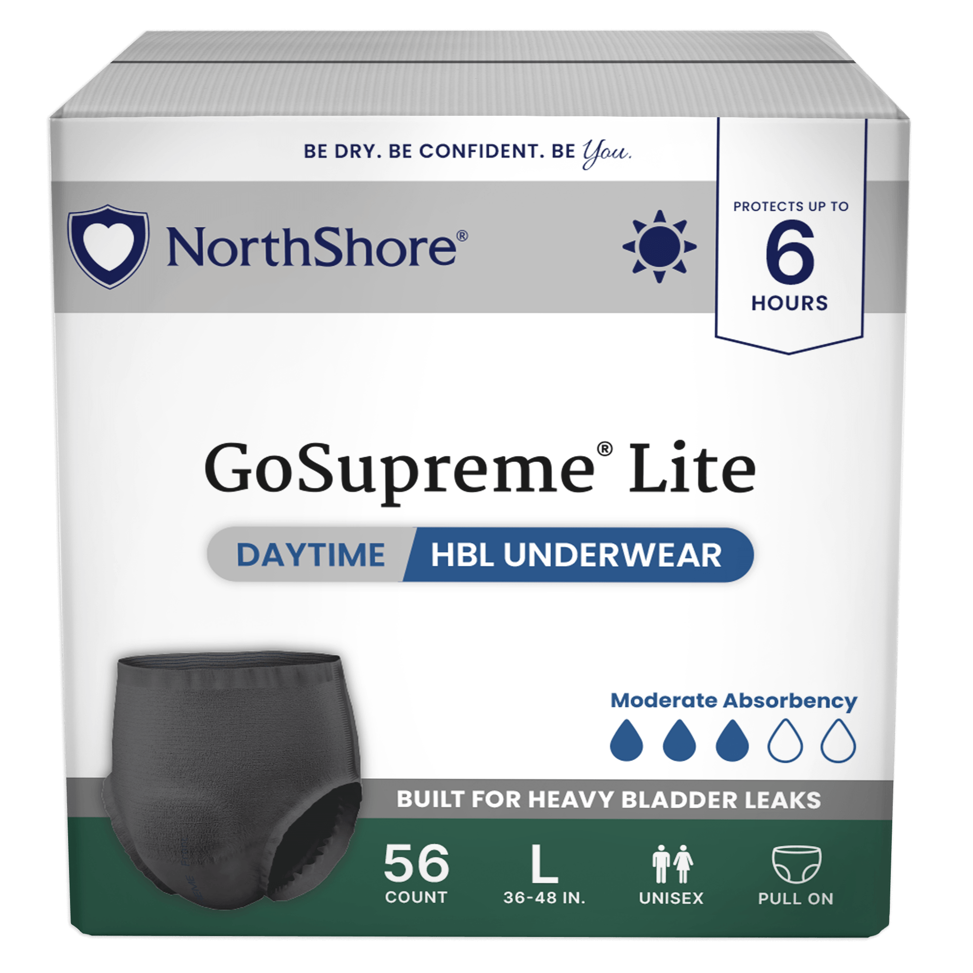 NorthShore GoSupreme Lite 6-Hour Daytime HBL Incontinence Underwear