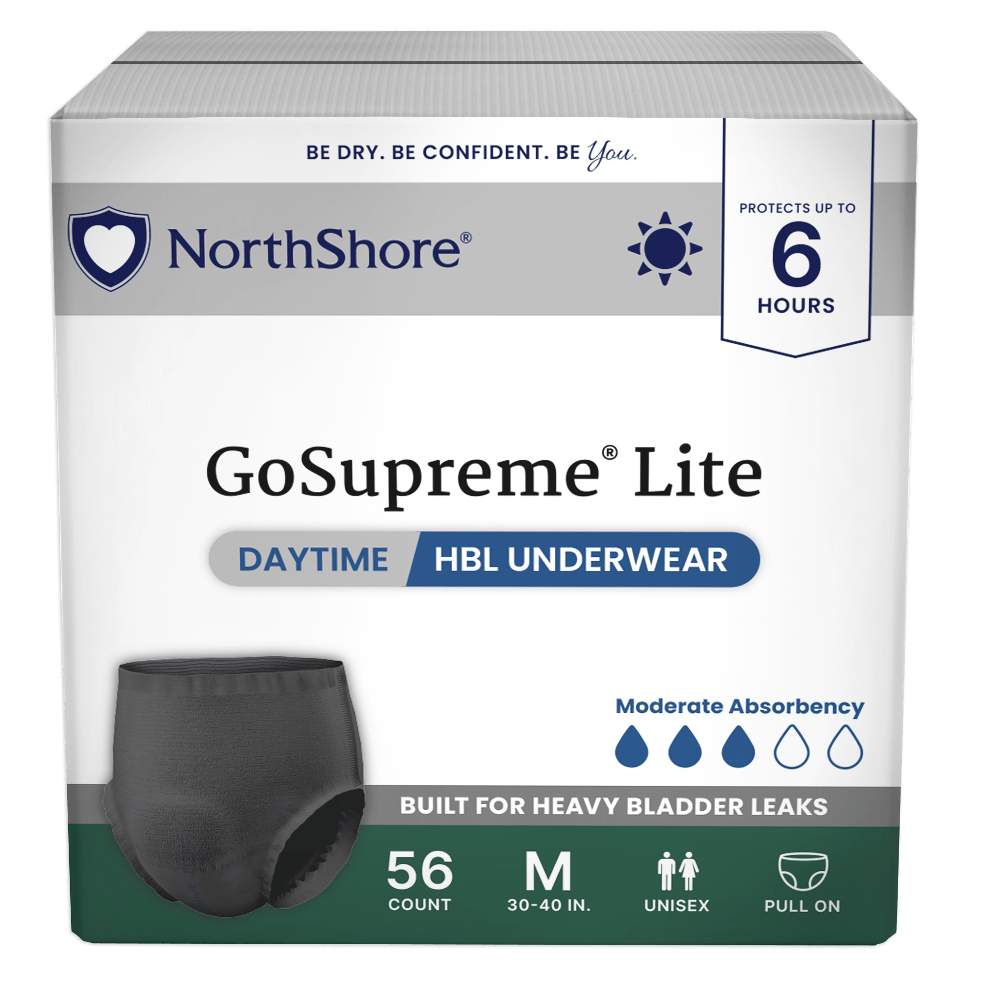 NorthShore GoSupreme Lite 6-Hour Daytime HBL Incontinence Underwear