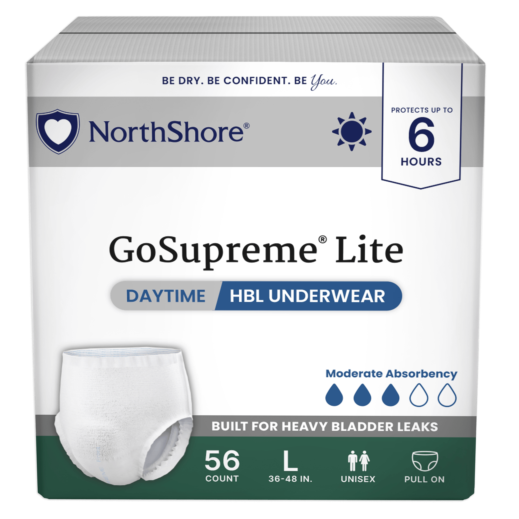 NorthShore GoSupreme Lite 6-Hour Daytime HBL Incontinence Underwear