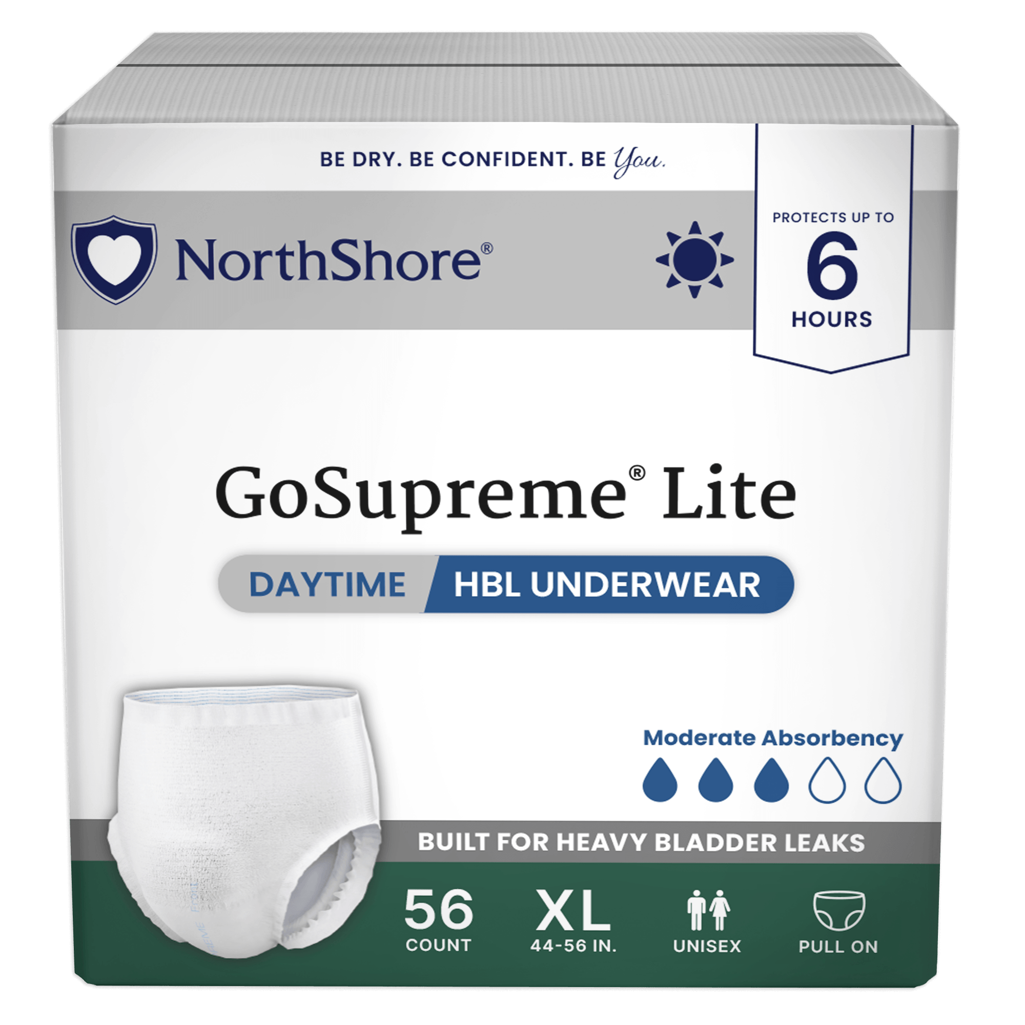 NorthShore GoSupreme Lite 6-Hour Daytime HBL Incontinence Underwear