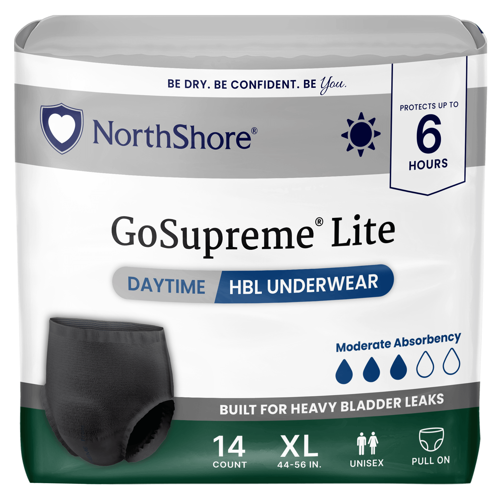 NorthShore GoSupreme Lite 6-Hour Daytime HBL Incontinence Underwear