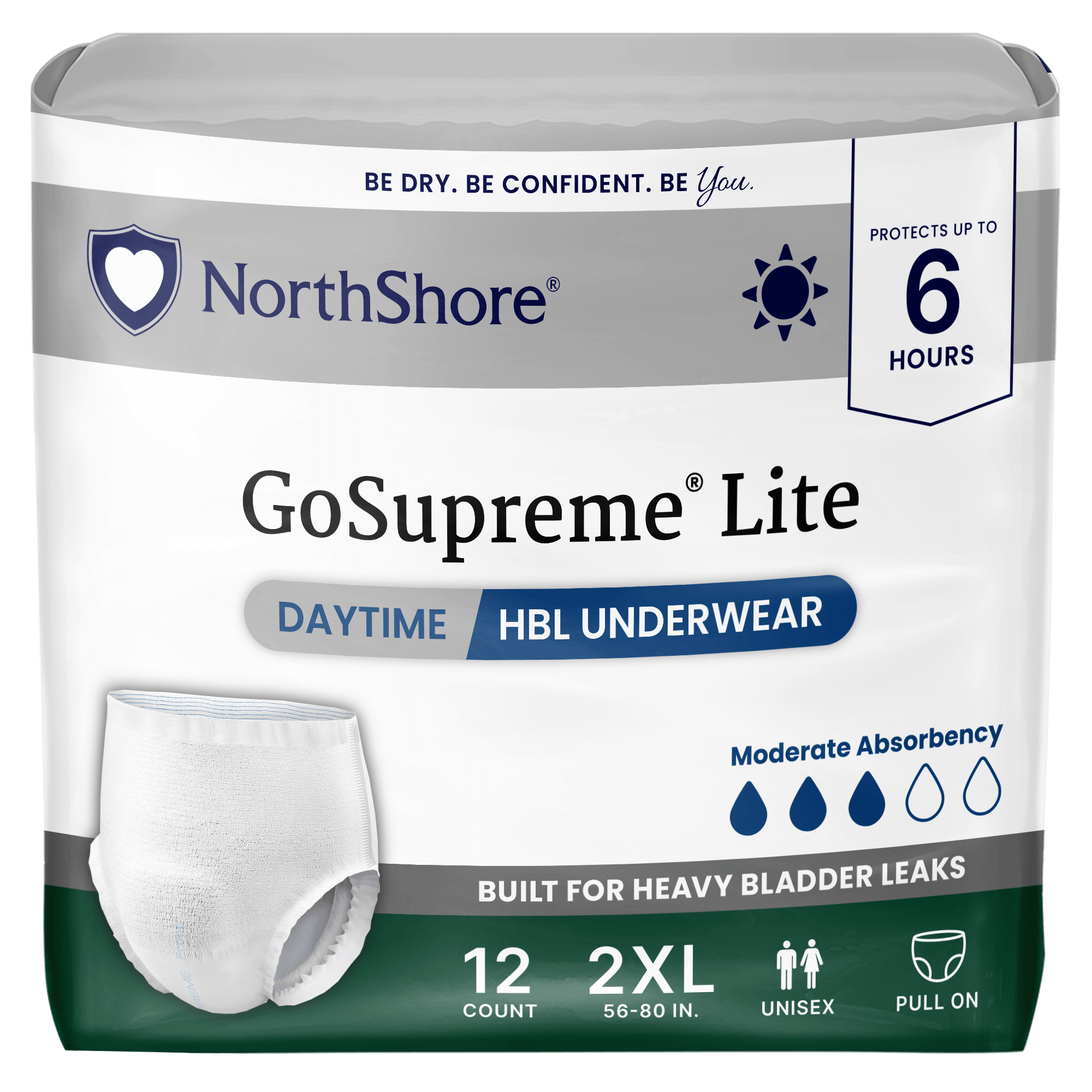 NorthShore GoSupreme Lite 6-Hour Daytime HBL Incontinence Underwear