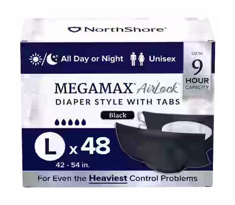 NorthShore MegaMax AirLock 9-Hour Breathable Diaper Style Briefs