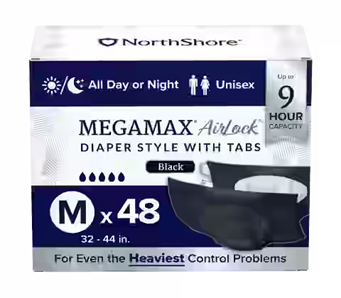 NorthShore MegaMax AirLock 9-Hour Breathable Diaper Style Briefs