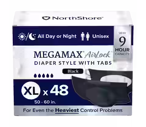 NorthShore MegaMax AirLock 9-Hour Breathable Diaper Style Briefs