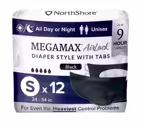 NorthShore MegaMax AirLock 9-Hour Breathable Diaper Style Briefs