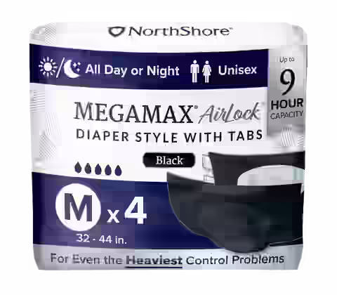 NorthShore MegaMax AirLock 9-Hour Breathable Diaper Style Briefs