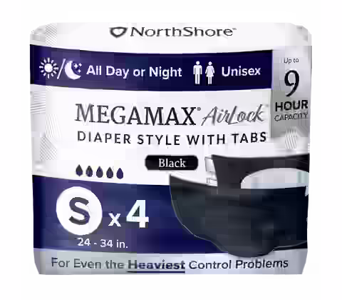 NorthShore MegaMax AirLock 9-Hour Breathable Diaper Style Briefs