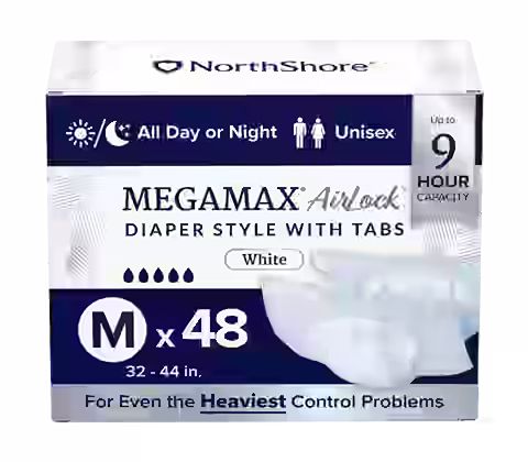 NorthShore MegaMax AirLock 9-Hour Breathable Diaper Style Briefs