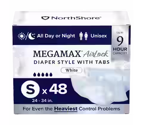 NorthShore MegaMax AirLock 9-Hour Breathable Diaper Style Briefs