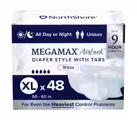 NorthShore MegaMax AirLock 9-Hour Breathable Diaper Style Briefs