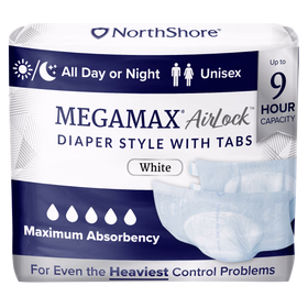 NorthShore MegaMax AirLock 9-Hour Breathable Diaper Style Briefs