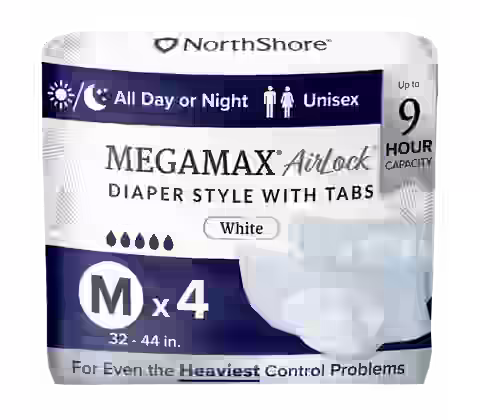 NorthShore MegaMax AirLock 9-Hour Breathable Diaper Style Briefs