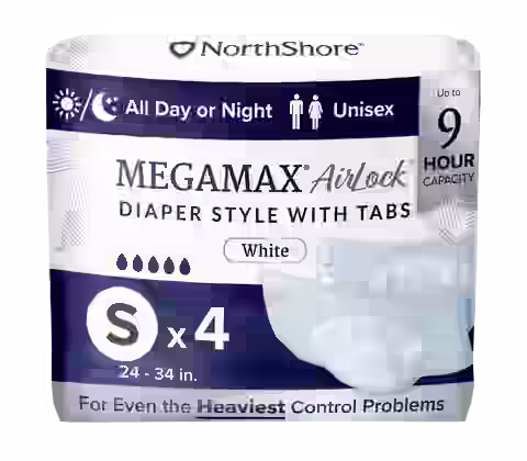 NorthShore MegaMax AirLock 9-Hour Breathable Diaper Style Briefs
