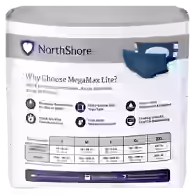 NorthShore MegaMax Lite 6-Hour Daytime HBL Adult Diapers with Tabs