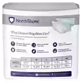 NorthShore MegaMax Lite 6-Hour Daytime HBL Adult Diapers with Tabs