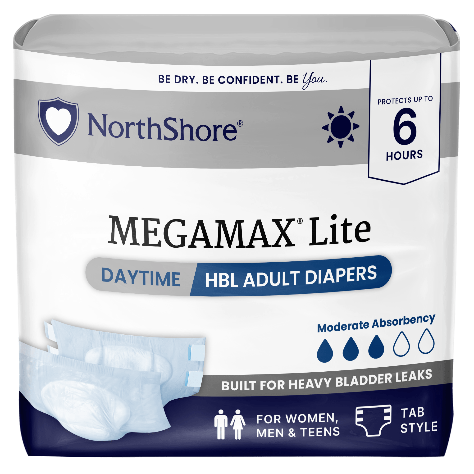 MegaMax Lite Adult Diapers with Tabs