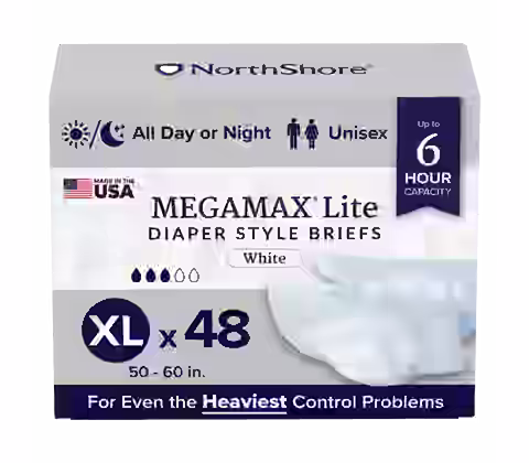 NorthShore MegaMax Lite 6-Hour Diaper Style Briefs (USA v1 2024)
