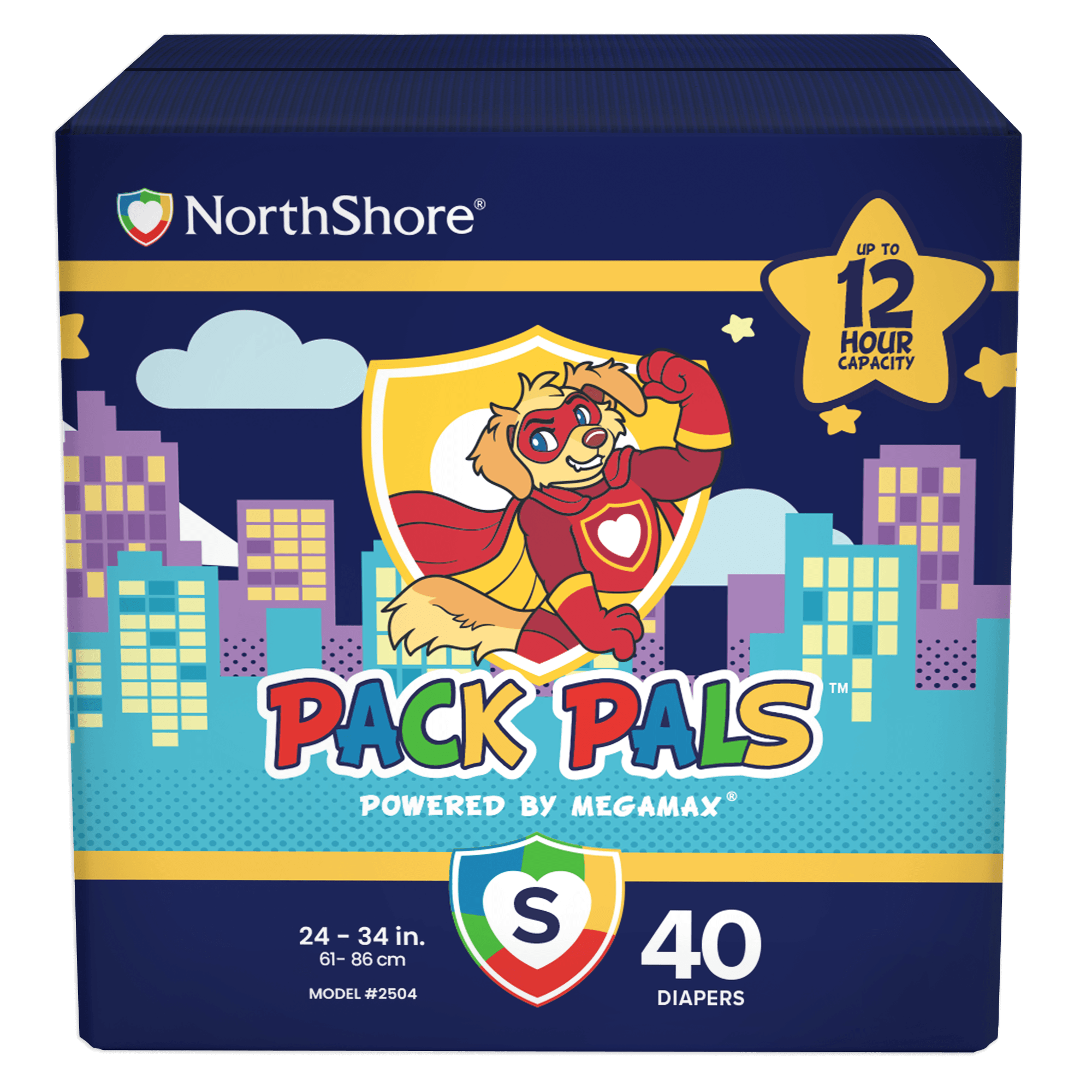 NorthShore PACK PALS 12-Hour Printed Adult Diapers