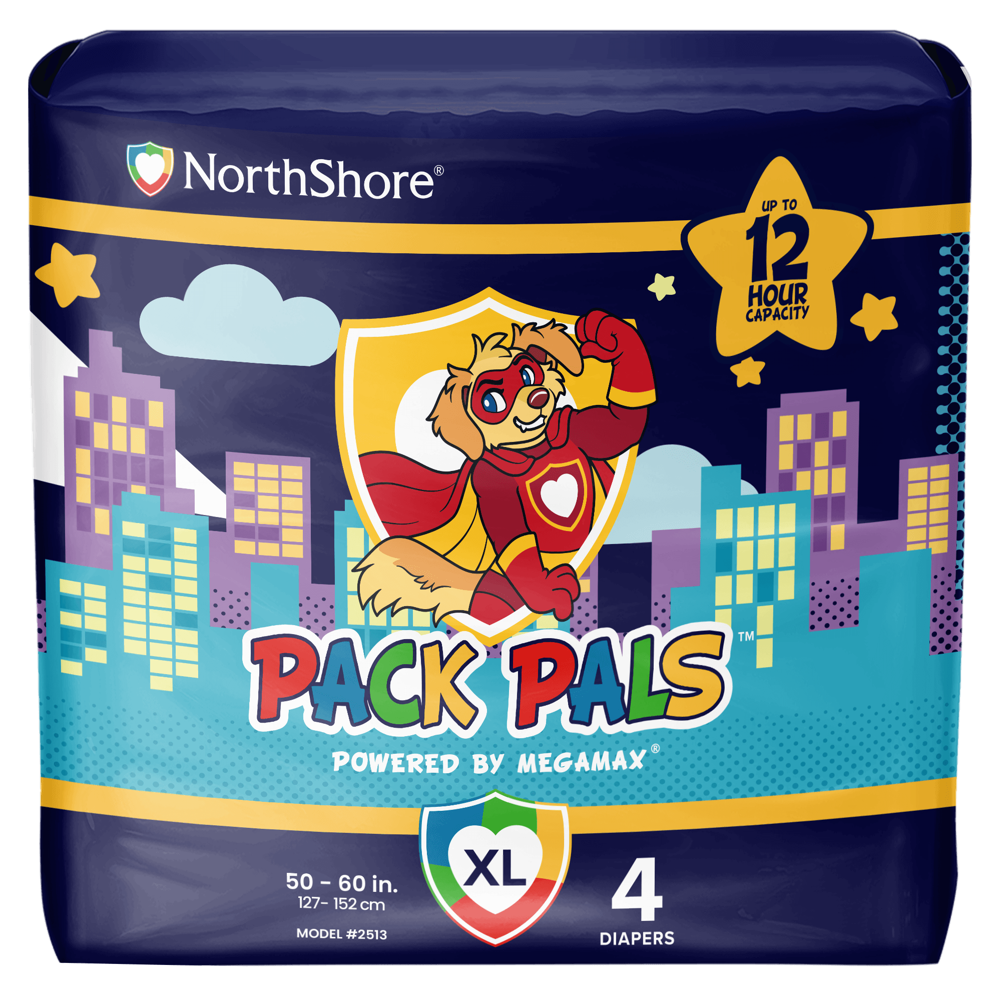 NorthShore PACK PALS 12-Hour Printed Adult Diapers