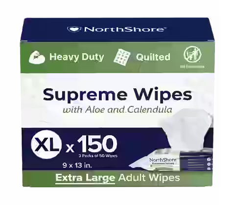 NorthShore Supreme Quilted Extra-Large Adult Cleansing Wipes
