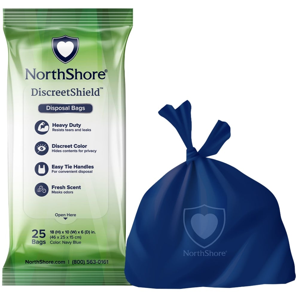 contain odors with DiscreetShield disposal bags